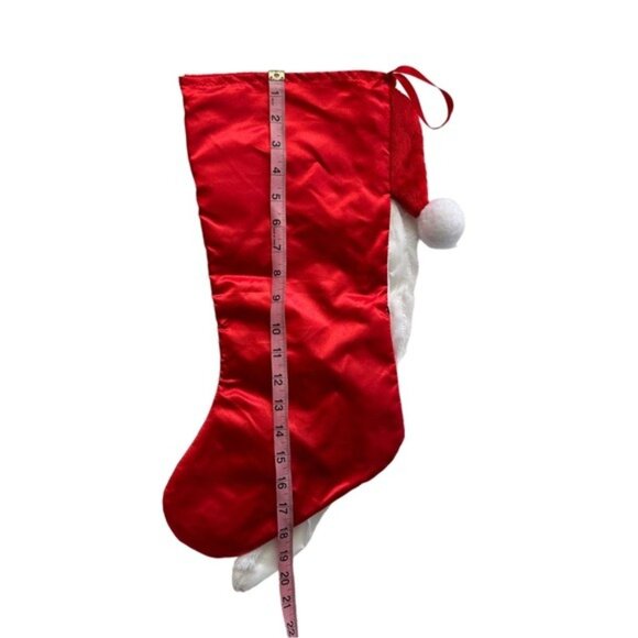 Disney Nightmare Before Christmas Jack Skeleton Stocking Red White Santa Claus - Picture 3 of 9